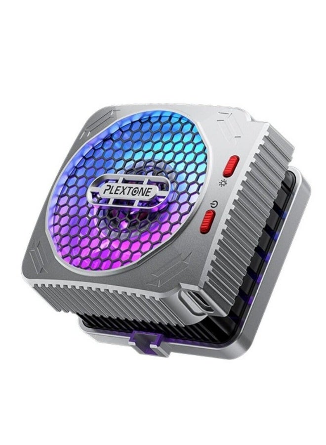 بليكستون مروحة تبريد مغناطيسية بسيميكوندكتر بتصميم Plextone MX2 مع إضاءة RGB 6Pro ومح cooling سائل بقدرة 27 واط لجميع الهواتف الذكية والأجهزة اللوحية - Image 1