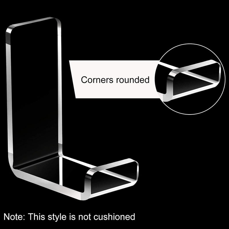 Anistuff Headphone Hanger Headphone Hook Headset Holders Headphone Wall Mount with Adhesive Tape Headset Acrylic Holder Mount for Purpose Game Headphones Set of 4 Pcs - Image 2