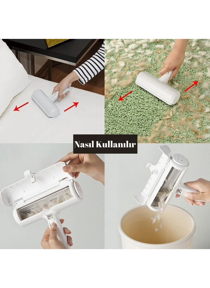 5 دي ام Cat Dog Pet Hair Cleaner Bristle Dust Collector with Chamber