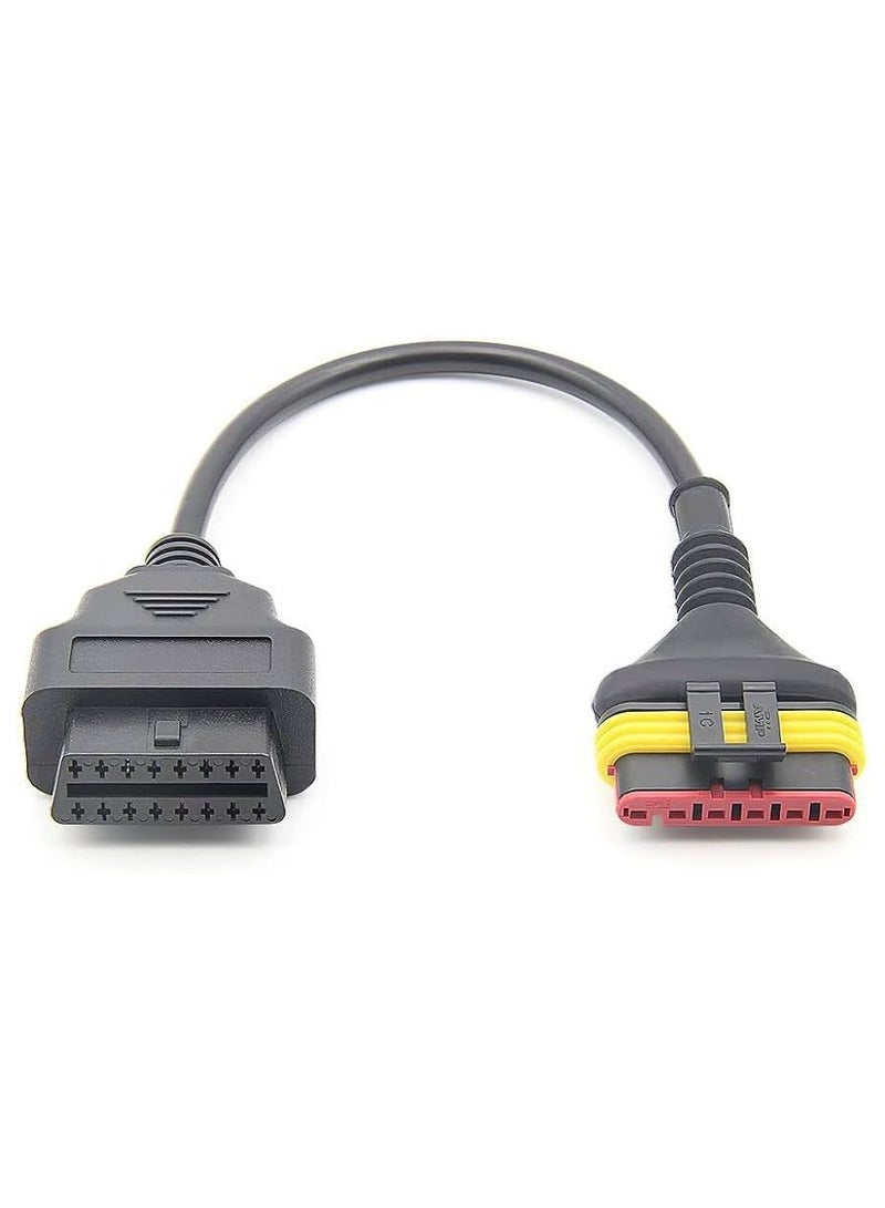 OBD2 6-pin Diagnostic Code Reader Adapter Scanner Cable For Benelli Motorcycle Diagnostic - Image 1