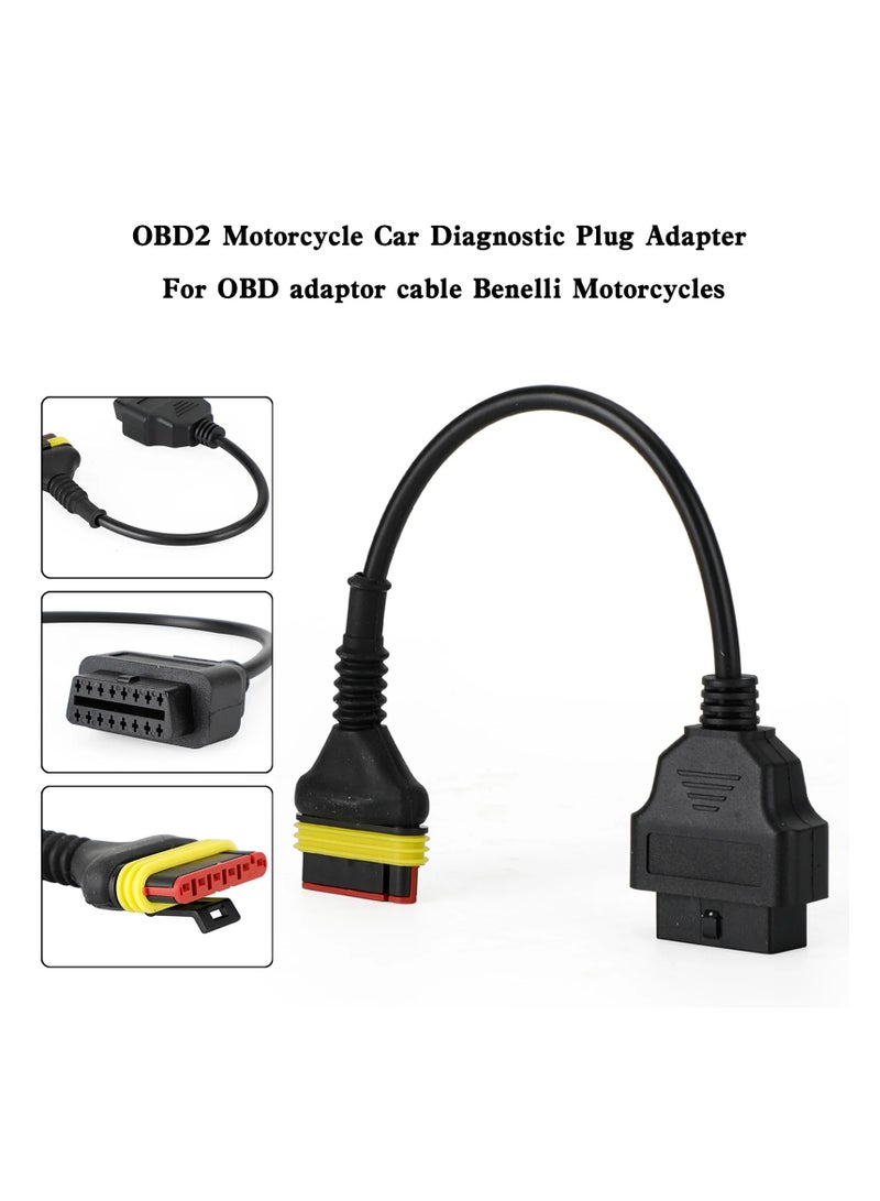 OBD2 6-pin Diagnostic Code Reader Adapter Scanner Cable For Benelli Motorcycle Diagnostic - Image 3