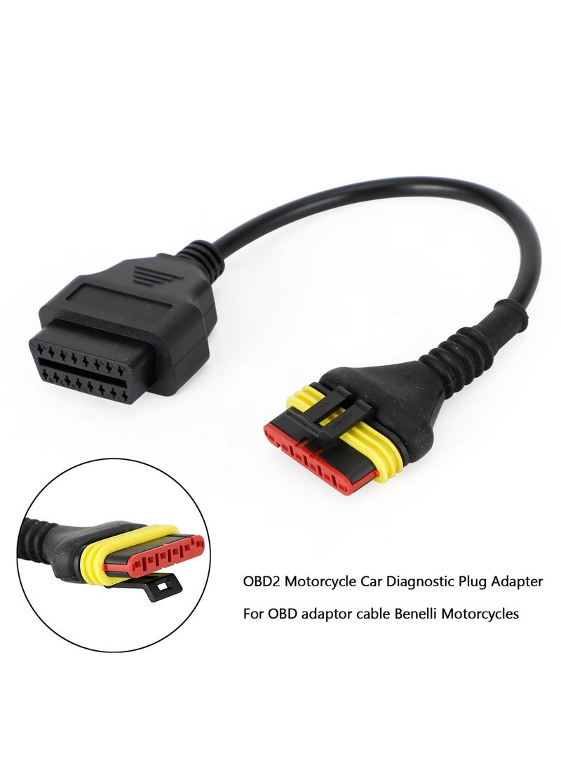 OBD2 6-pin Diagnostic Code Reader Adapter Scanner Cable For Benelli Motorcycle Diagnostic - Image 4
