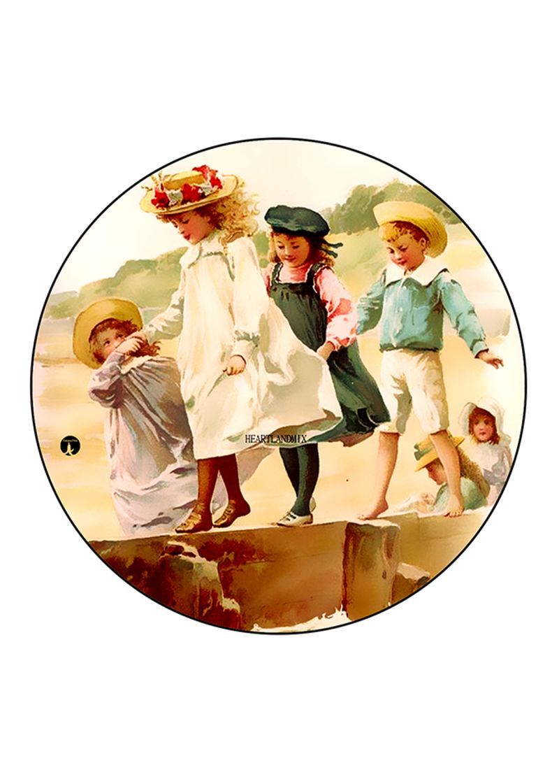 RKN Vintage Art Printed Large Pin Multicolour - Image 1