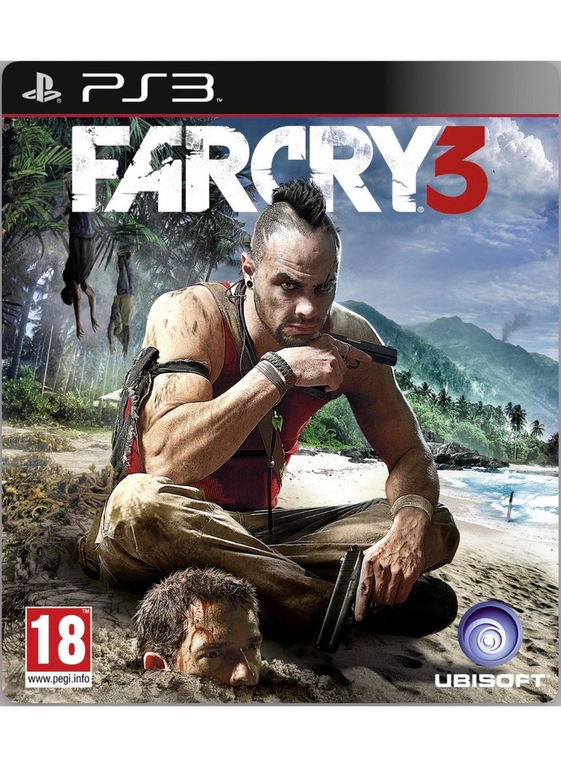 بلاي ستيشن فار كراي 3 (Far Cry 3) لجهاز بلايستيشن 3 (PS3) | لعبة مغامرات وأكشن في عالم مفتوح | استكشاف جزيرة استوائية | أسلوب لعب قائم على القصة | النسخة العالمية | تصنيف PEGI 18