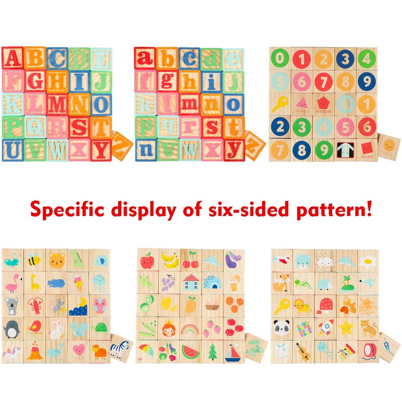 Joqutoys ABC Wooden Building Blocks for Toddlers 1-3 Large, 26 PCS Alphabet & Number Stacking Blocks, Educational Learning Toys for Boys Girls Kids Gifts 1.65'' - Image 4