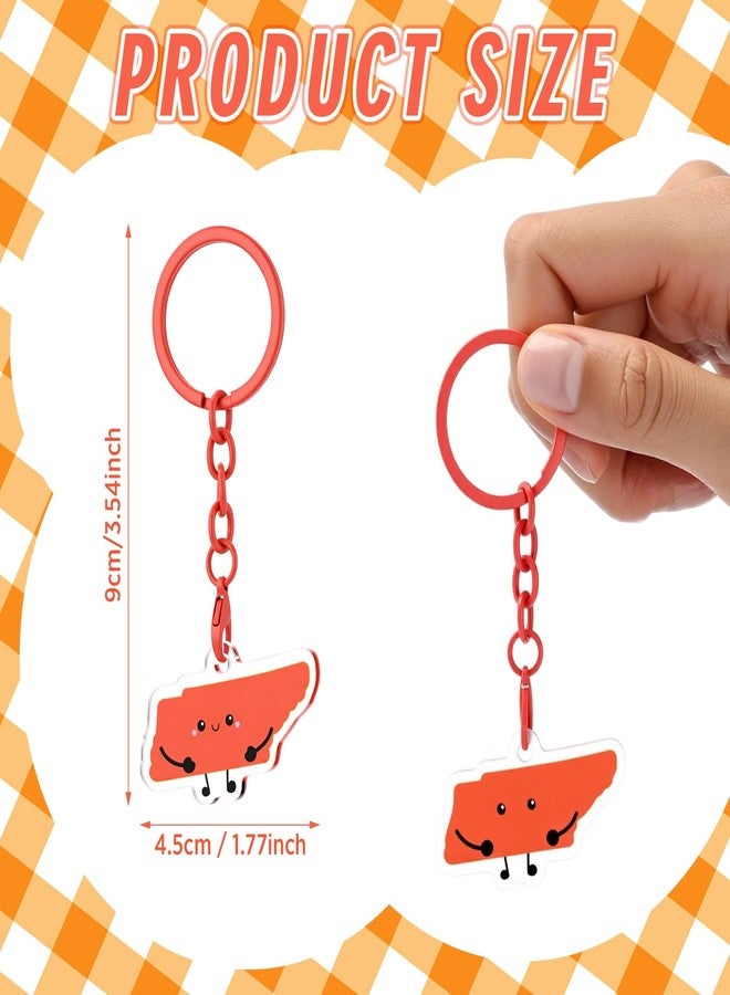 Equsion 20 Pcs Tennessee Keychains Christmas Tennessee Gifts Orange Souvenir College Gifts for Sports Lovers Students - Image 2