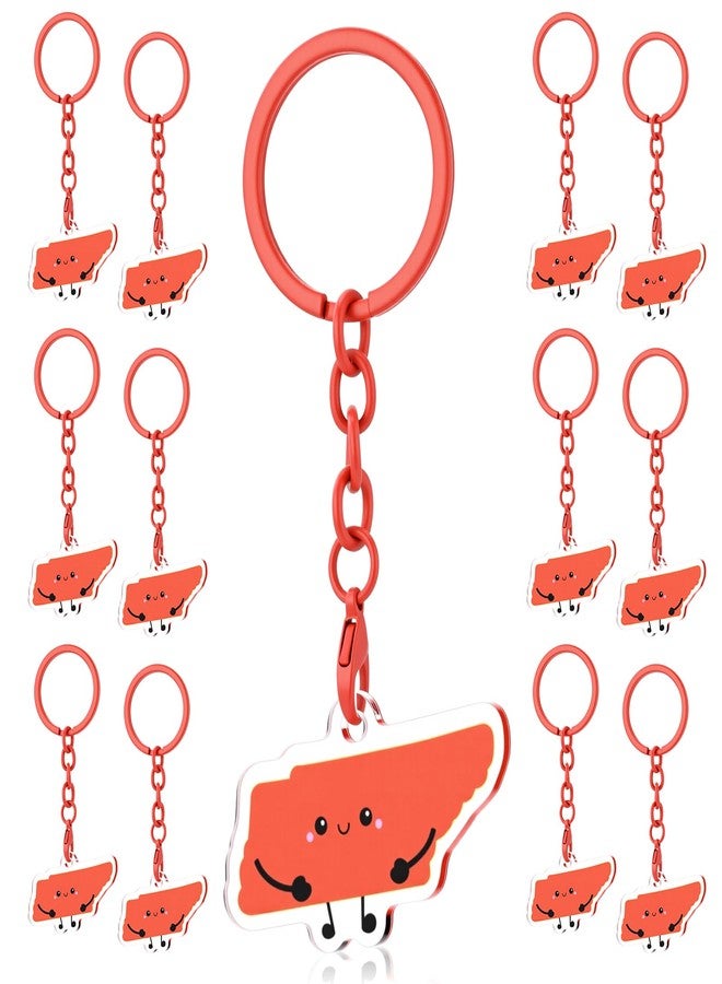 Equsion 20 Pcs Tennessee Keychains Christmas Tennessee Gifts Orange Souvenir College Gifts for Sports Lovers Students - Image 1