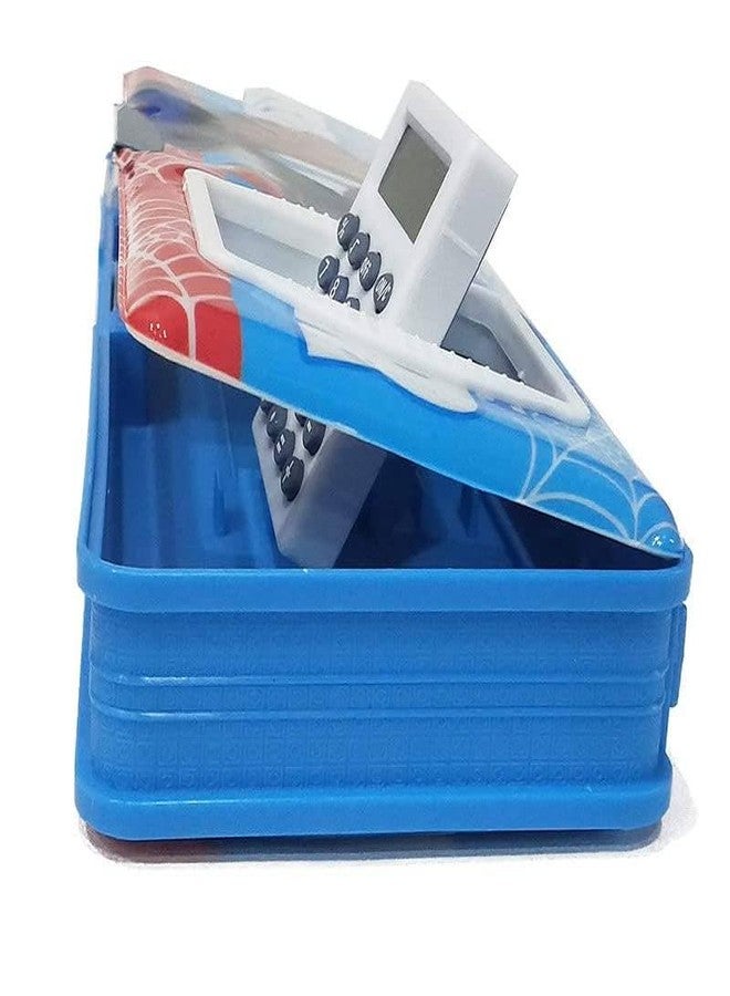 Avenn Magnetic Pencil Box with Calculator and Dual Sharpener, Sports and Dinosaur Theme, Multi Functional Compass Case for Boys and Girls - Multicolor - Image 4