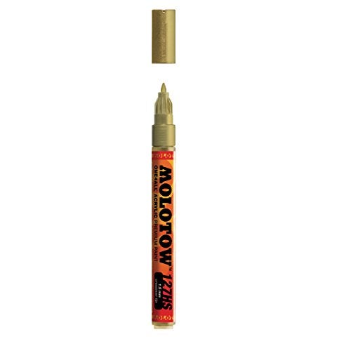 Molotow علامة طلاء أكريليك MOLOTOW ONE4ALL، 1.5 مم، ذهبي معدني، 1 كل (127.506) - Image 5