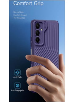 Gear4 Samsung Galaxy A16 5G 2024 Gear4 Soft Liquid Silicone with Wavey Texture Case Cover - Eggplant Purple  - Image 2