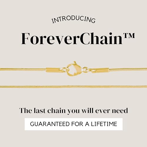 KISPER 24k Gold Snake Chain Necklace – Thin, Dainty, Gold Plated Stainless Steel Jewelry for Women & Men with Lobster Clasp, 18" - Image 2