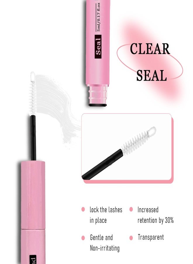 Lash Bond and Seal for Cluster Lashes,2 in 1 Black Cluster Lash Glue Waterproof Long-Lasting,DIY Eyelash Bond Strong Hold,Individual Lash Bond for Self-Application at Home - Image 4