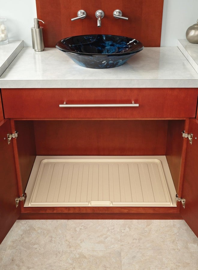 REV-A-SHELF Almond Polymer Trim-to-Fit Drip Tray for 33" - 36" Vanity Sink Base Cabinets - Image 2