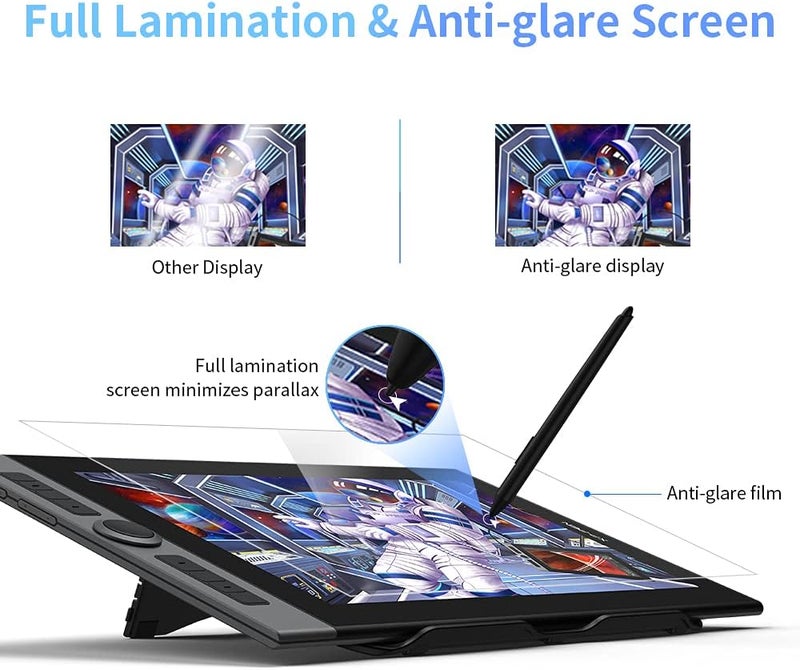 XPPen Artist Pro 16 Graphic Tablet Monitor with X3 Smart Chip Pen Tablet Drawing Monitor 15.4 inch 133% s RGB for Windwos mac (Excluding Power plug,Adaptor) - Image 4