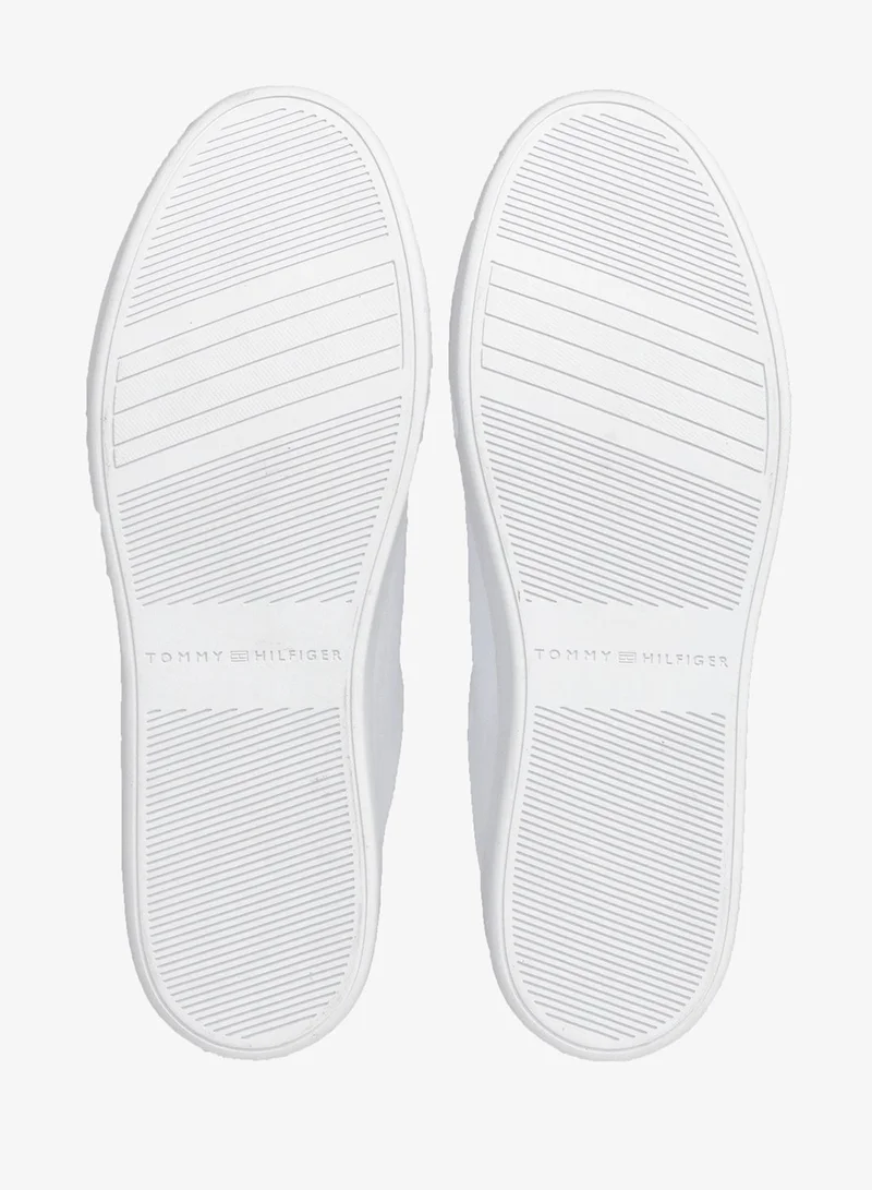 Tommy Hilfiger  Enamel Flag Leather Court Sneakers for Women | Best Price UAE