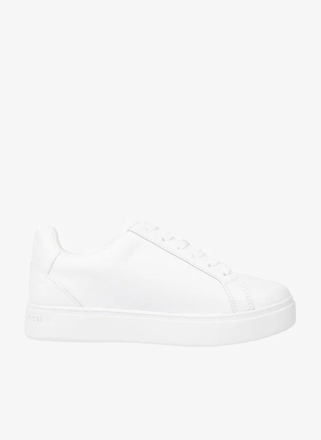 Tommy Hilfiger Enamel Flag Leather Court Sneakers