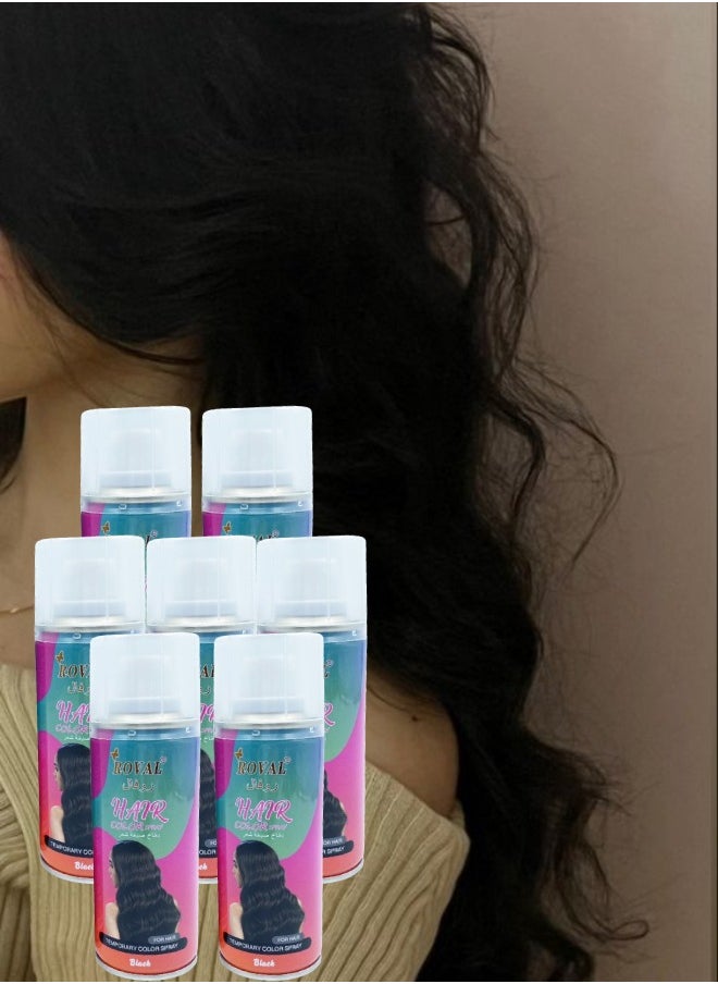 ROVAL - 7 Pieces Hair Color Spray Black - Image 1