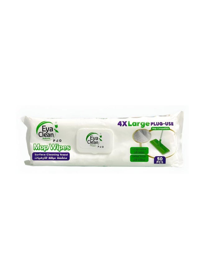 50-Piece Mop Compatible Surface Cleaning Wipes 6 x 10 x 32 cm 259