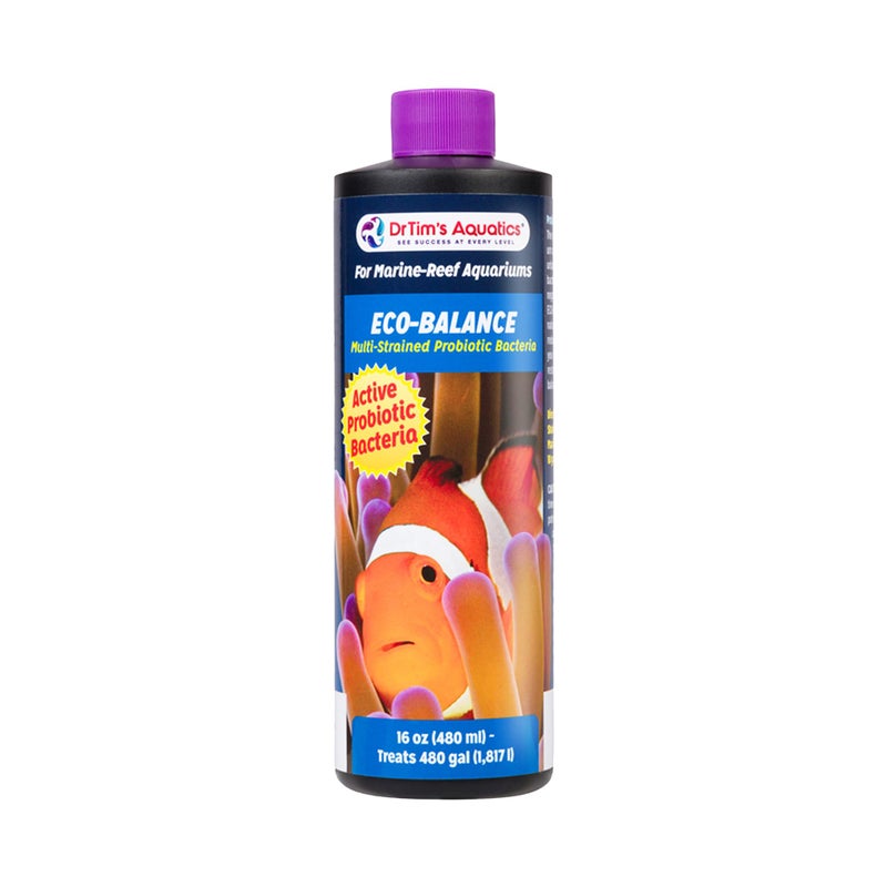DrTim's Aquatics Reef Eco-Balance Probiotic Bacteria â€“ For Reef, Nano, Seahorse Aquaria, Fish Tanks, Aquariums â€“ Blocks Unfriendly Bacteria, Promotes Optimal Water Quality â€“ 100% Natural â€“ 16 Oz. - Image 1