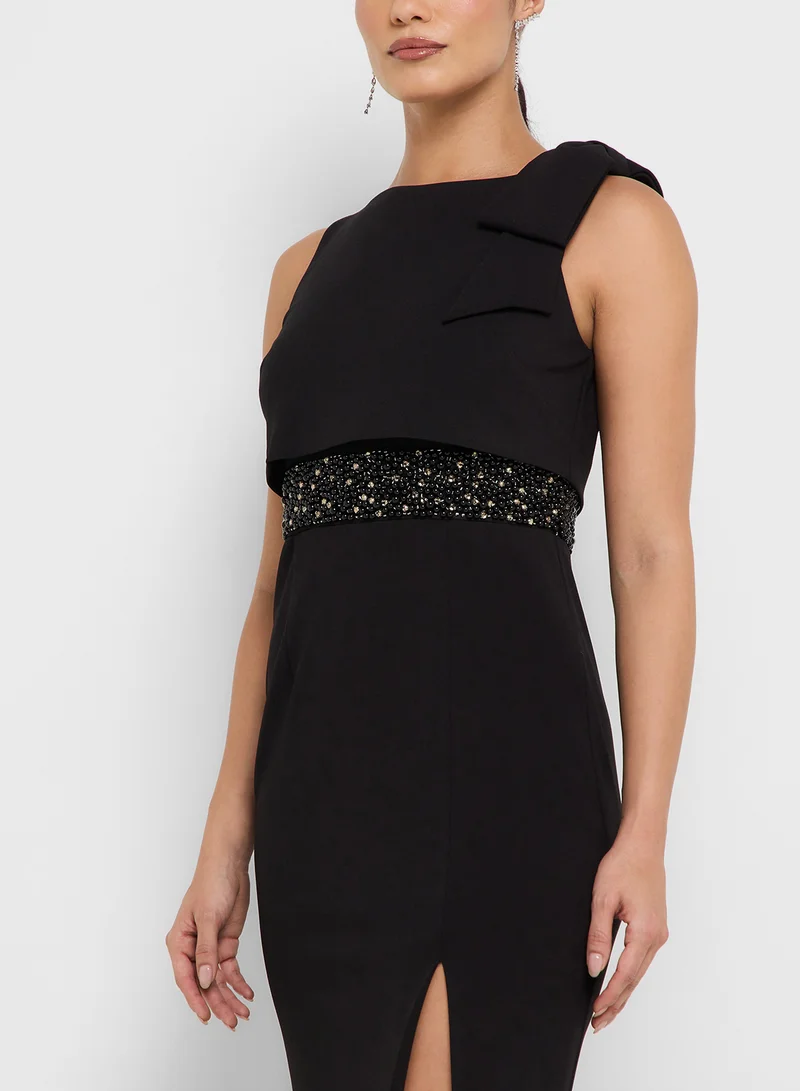 Adrianna Papell Embellished Maxi Dress