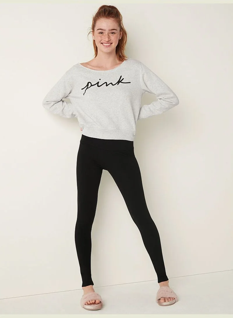 PINK Cotton Mid Rise Full Length Legging