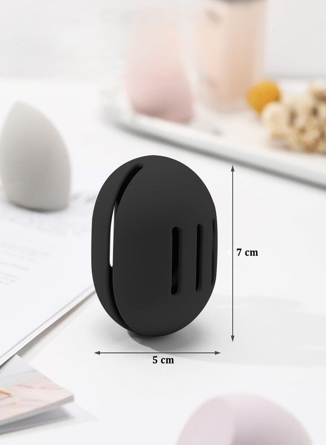 INOVERA (LABEL) Makeup Sponges Holder - Travel Blender Storage Case - Cosmetic face Blenders Container - Sponge Organizer for Women, Girls (Black (Pack of 1)) - Image 1