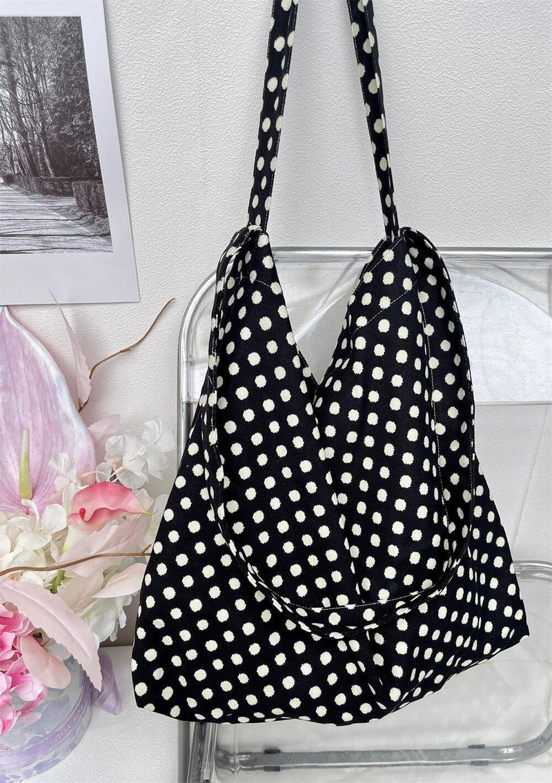 South Korea Dongdaemun New Style Fresh Floral Canvas Bag Women'S Street All-Match Underarm Bag Shoulder Bag Large Capacity Women'S Bag - Image 1