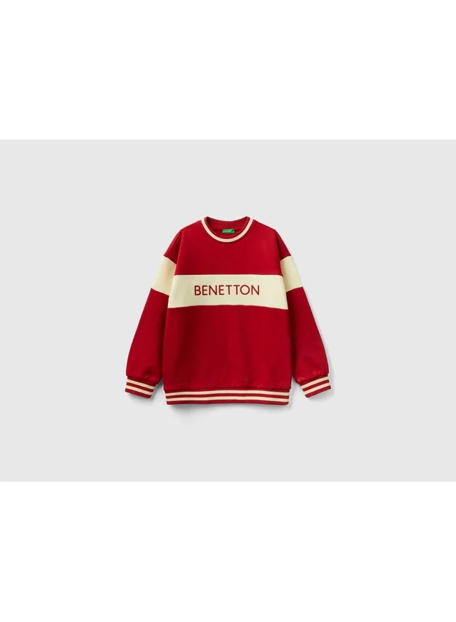يونايتد كولورز أوف بينتيون Sweatshirt With Logo Embroidery