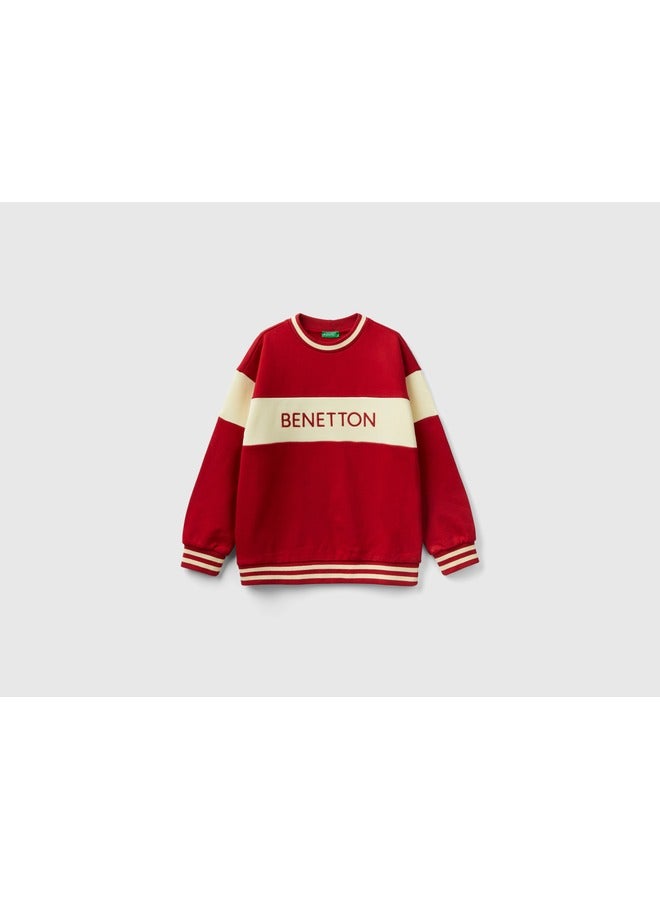 UNITED COLORS OF BENETTON Sweatshirt With Logo Embroidery  - Image 1