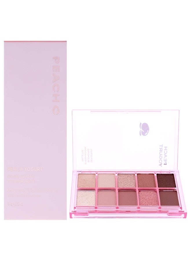 Peach C [K Beauty] Seasonal Blending Eyeshadow Palette | 10 Pink Peach Shades of Glitter, Shimmer & Matte Eye Shadow Palette Makeup (Peach Yogurt) - Image 1