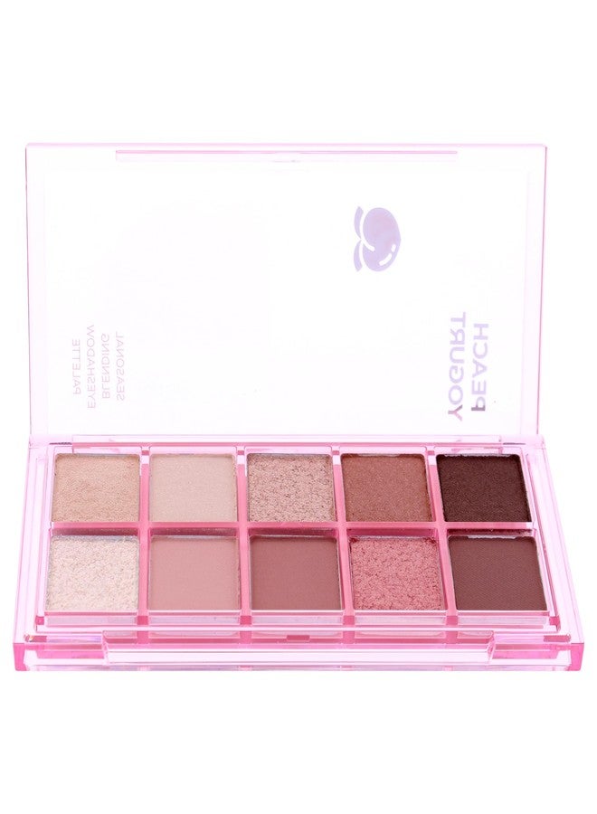 Peach C [K Beauty] Seasonal Blending Eyeshadow Palette | 10 Pink Peach Shades of Glitter, Shimmer & Matte Eye Shadow Palette Makeup (Peach Yogurt) - Image 2