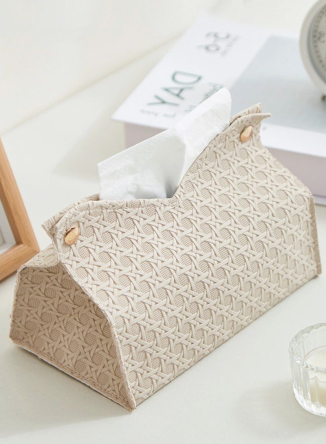 BF HOME Tissue Box Tissue Organizer PU Simple Tissue Holder  - Image 2