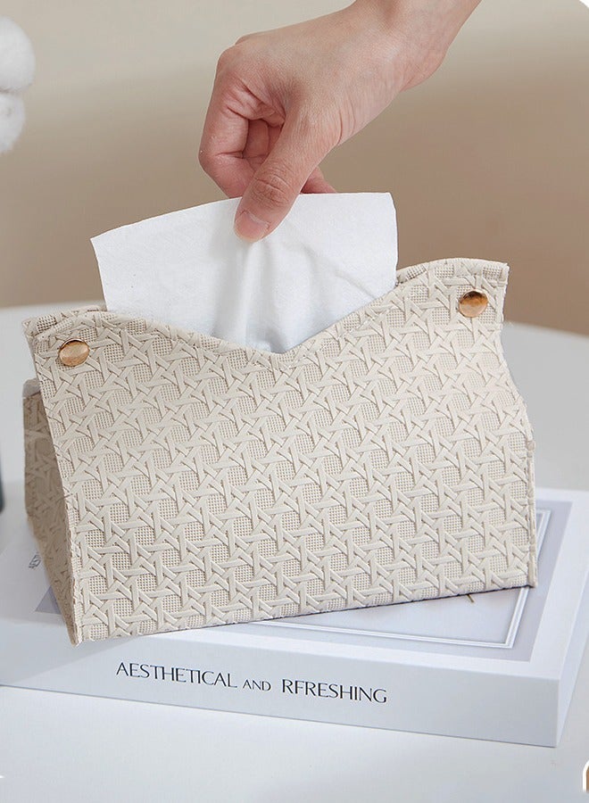BF HOME Tissue Box Tissue Organizer PU Simple Tissue Holder  - Image 3