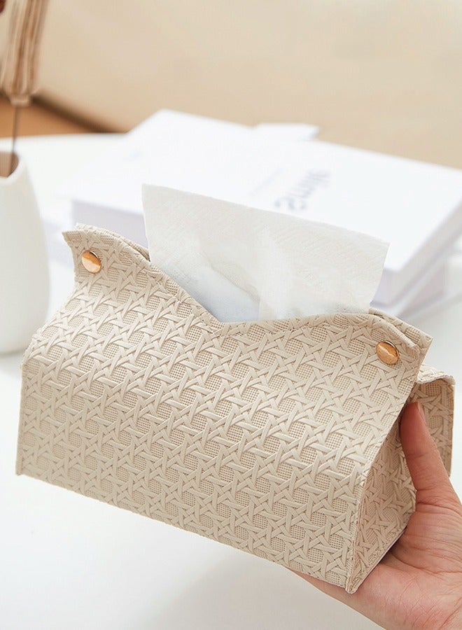 BF HOME Tissue Box Tissue Organizer PU Simple Tissue Holder  - Image 4