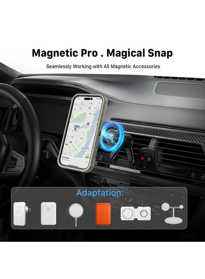 M MYBAT PRO MYBAT PRO iPhone 15 Pro Max Case, Maverick Series Case with Belt Clip & Screen Protector, Anti-Fall Shockproof Cover with 360° Rotating Kickstand Heavy Duty Protection - Gray - Image 3