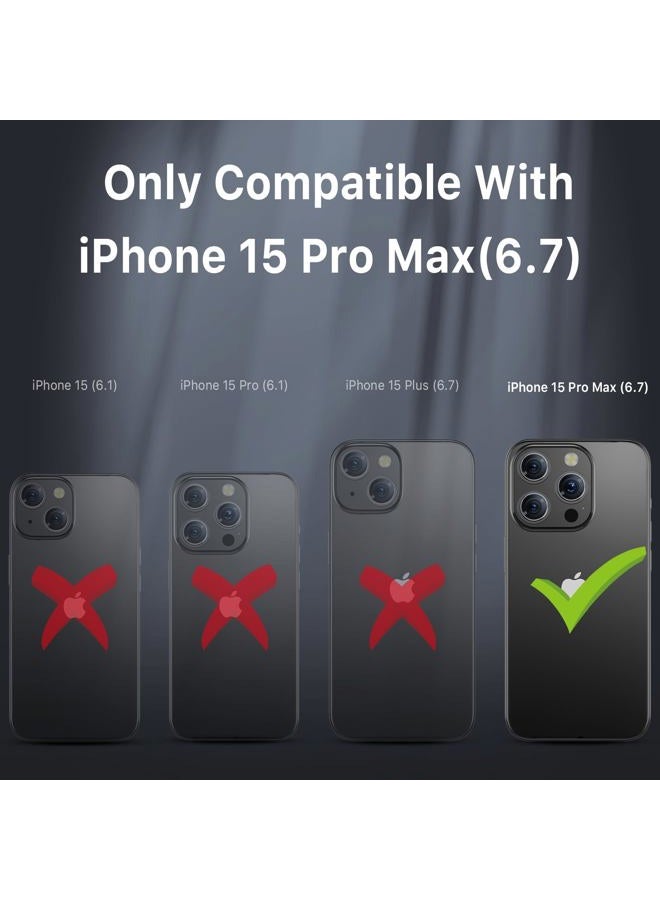M MYBAT PRO MYBAT PRO iPhone 15 Pro Max Case, Maverick Series Case with Belt Clip & Screen Protector, Anti-Fall Shockproof Cover with 360° Rotating Kickstand Heavy Duty Protection - Gray - Image 2