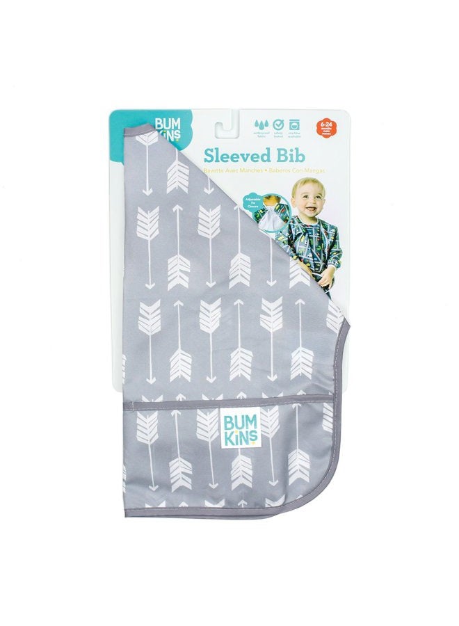 BUMKiNs Bibs, Baby and Toddler Bibs, Bibs for Girls and Boys 6-24 Months, Long Sleeve Bib, Baby Bibs for Eating, Lightweight Waterproof Fabric Sleeved Smock - Image 5