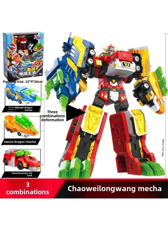 Transfiguration Fighter Ant Boy Mini Special Force Transfiguration Toy Model Mecha Mobile Robot-Color:Three-in-one Super Dragon King Mecha  - Image 1