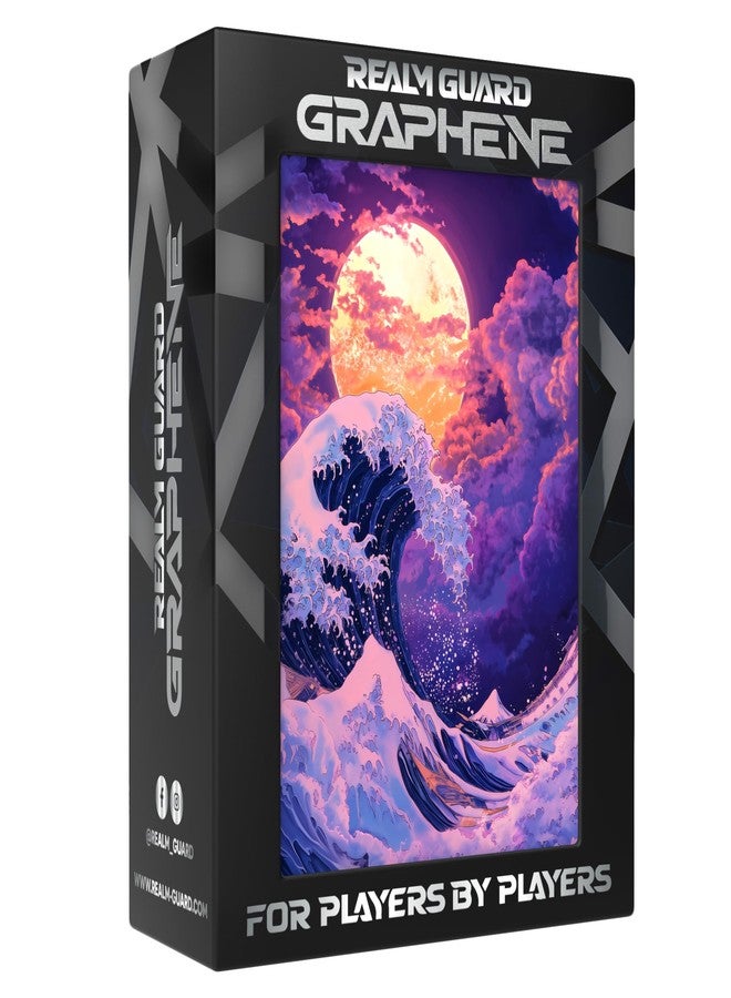 Realm Guard Graphene - 100ct أكمام فنية غير لامعة ذات ملمس مميز لبطاقات TCG/MTG (موجة أرجوانية رائعة) - Image 2