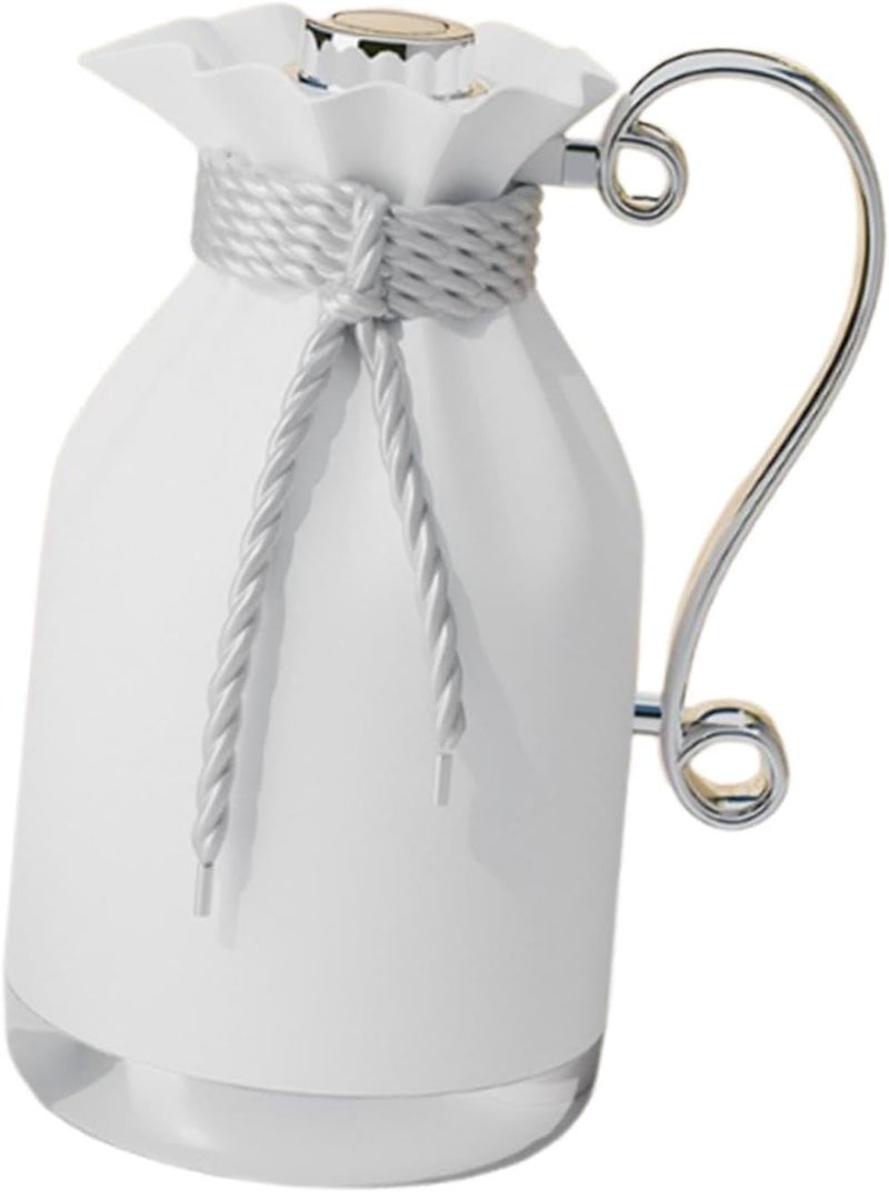 Colaxi Insulated Thermal Coffee Carafe Tea Kettle for Hot Cold Water Lightweight Water Kettle Arabian Pot for Kitchen Camping Coffee, White - Image 2