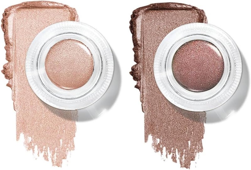 LOPHE Shimmer Eyeshadow Waterproof CremetoPowder Eyeshadows Highlighter Fine Texture Mono Eyeshadow Highly Pigmented Creme Eye Shadow Satin Finish Shimmer Eyeshadows Set for All SkinsBG