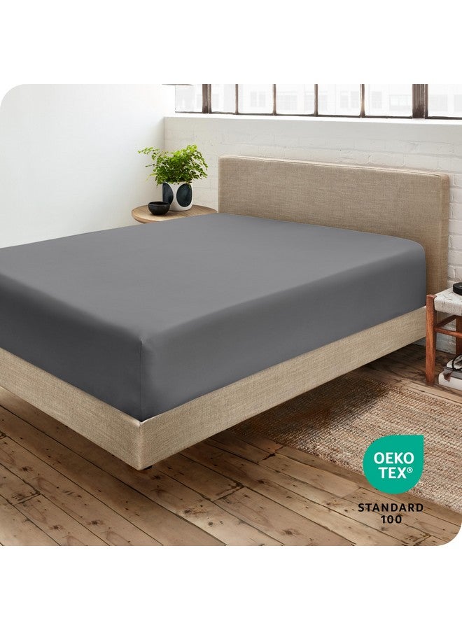 Bare Home Bare Home Fitted Bottom Sheet Twin Extra Long - Premium 1800 Microfiber - Ultra-Soft Wrinkle Free - Deep Pocket - Twin XL Fitted Sheet (Twin XL, Grey) - Image 4
