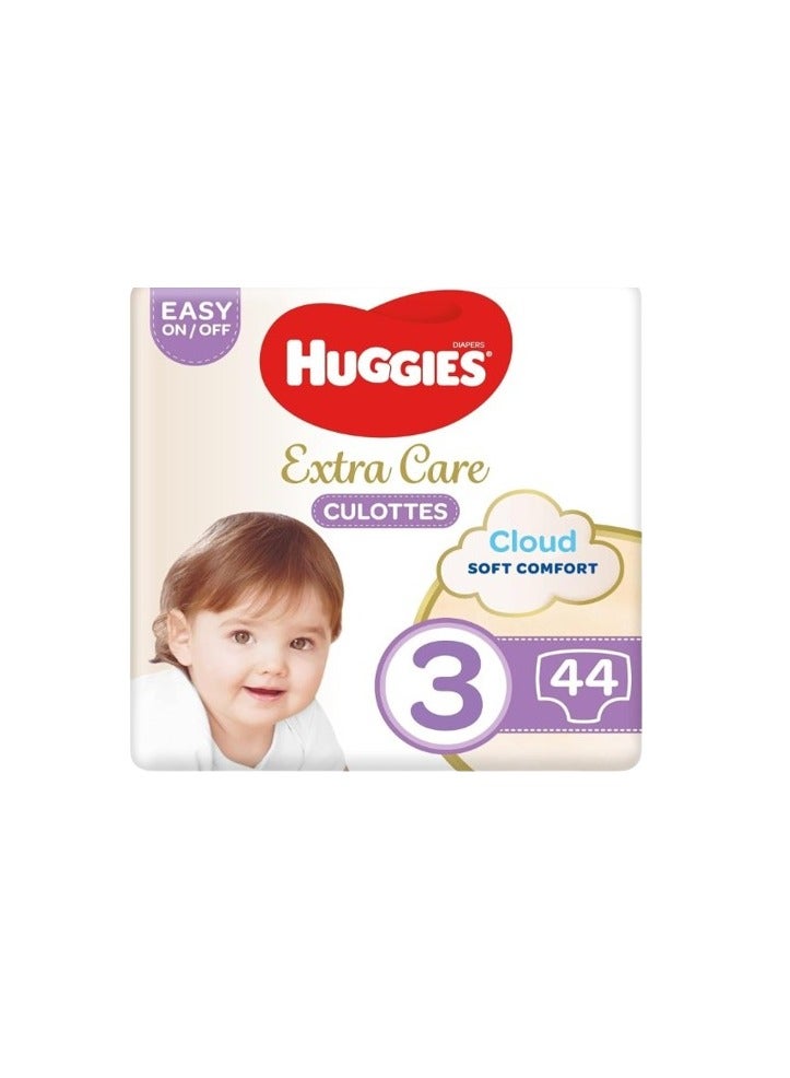 HUGGIES Huggies, Extra Care Culottes, Size 3, 6-11 kg, 44 Diaper Pants - Image 1
