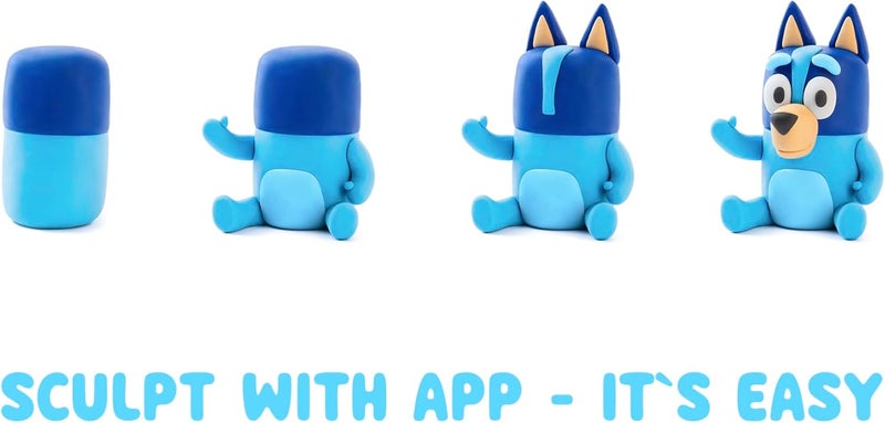 هاي كلاي هي كلاي - بلوي والأصدقاء، طين نمذجة جاف بالهواء ملون، 15 علبة، مجموعات السلسلة، مع تطبيق تفاعلي ممتع للأطفال من عمر 3 سنوات فما فوق. - Image 4