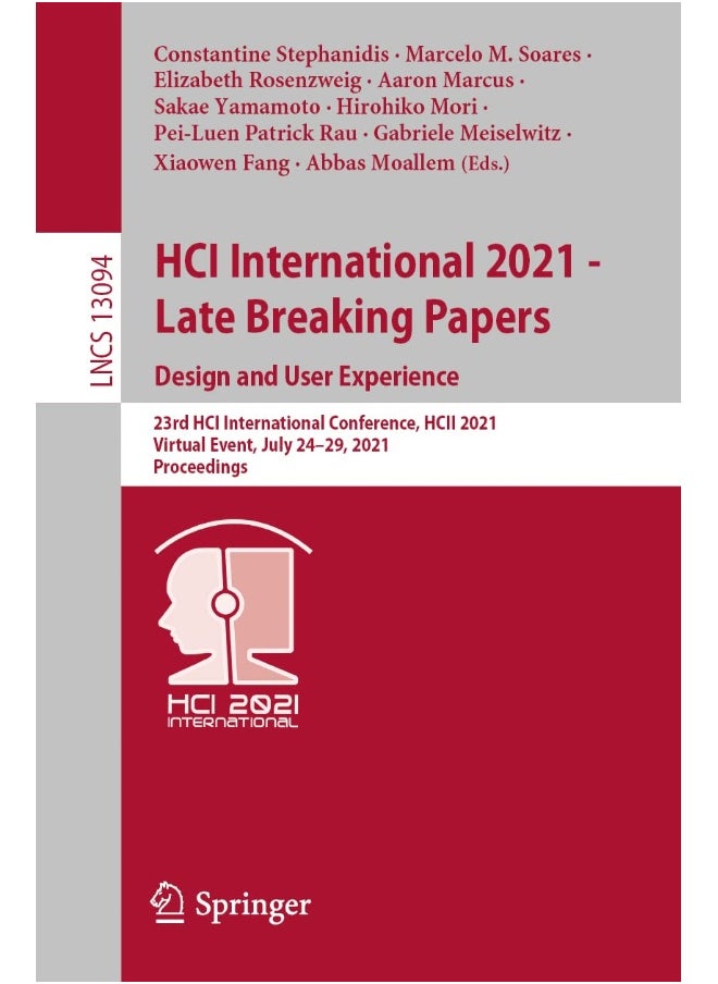 HCI International 2021 - Late Breaking Papers: Design and User Experience : 23rd HCI International Conference, HCII 2021, Virtual Event, July 24-29, 2021, Proceedings 