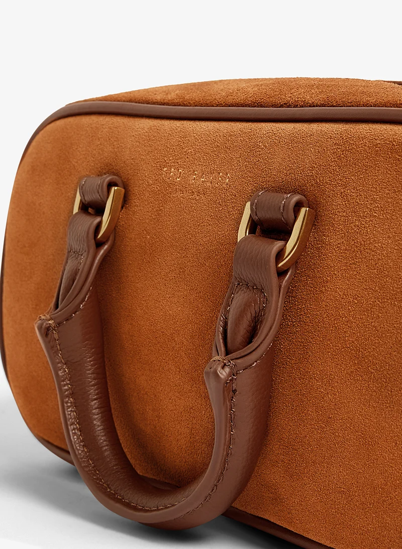 Ted Baker  Shayia Elongated Suede Boxy Top Handle Shoulder Bag for Women | Best Price UAE