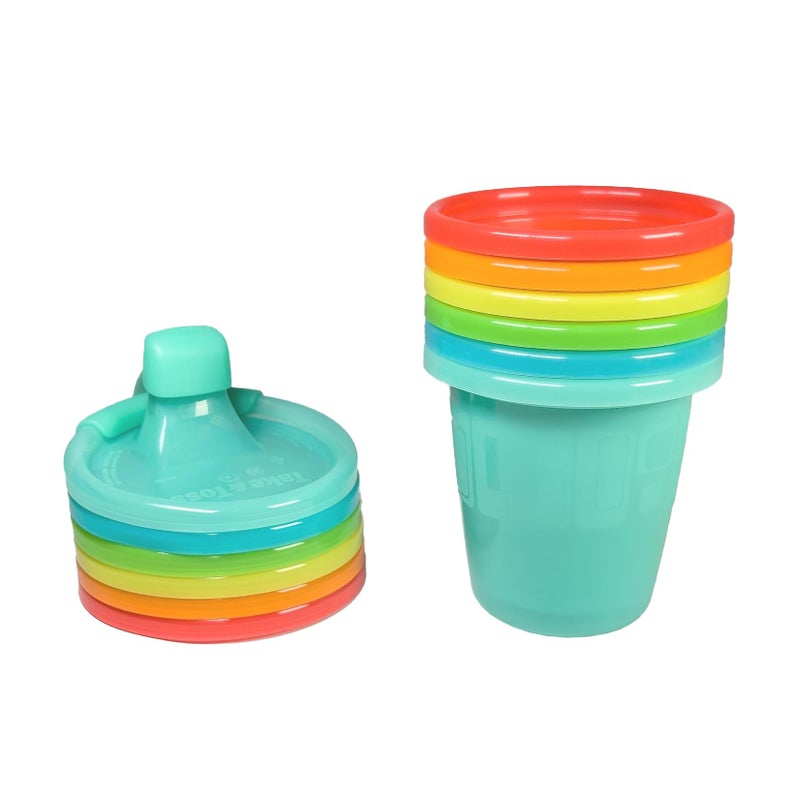 The First Years Take and Toss Spill-Proof Sippy Cup, Assorted, Pack of 6 - Image 1