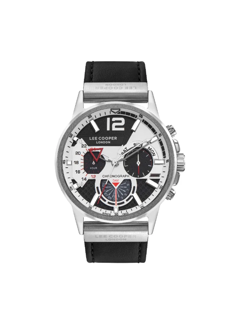 لي كوبر Men's Chronograph Leather Wrist Watch LC07614.351 - 46 Mm