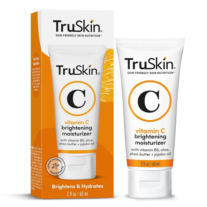 TruSkin Vitamin C Cream for Face â€“ Brightening Moisturizer, Anti Aging, Hydrating, Skin Wrinkle Cream â€“ Vitamin B5, Vitamin E, Jojoba Oil, Aloe Vera & Green Tea, 2 Fl Oz - Image 1