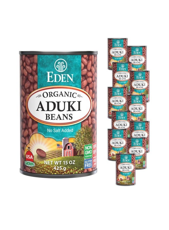 Eden Aduki Beans No Salt Added 15 Ounces (Case of 12) - Image 1